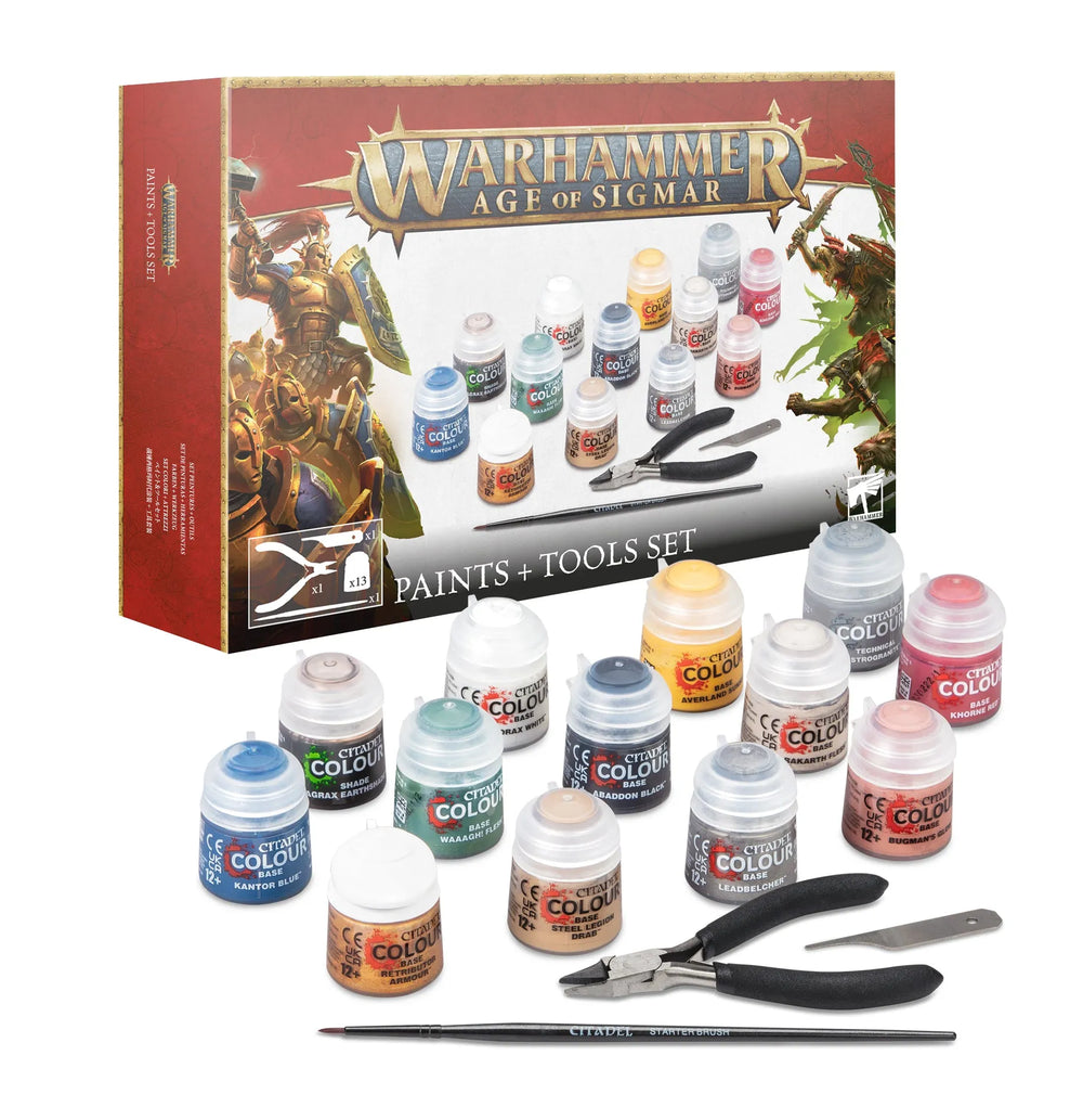 Age Of Sigmar: Paints + Tools Set (4th Edition)