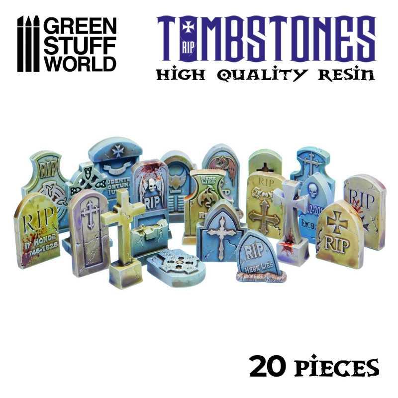 20X GRAVESTONES RESIN SET - ZZGames.dk