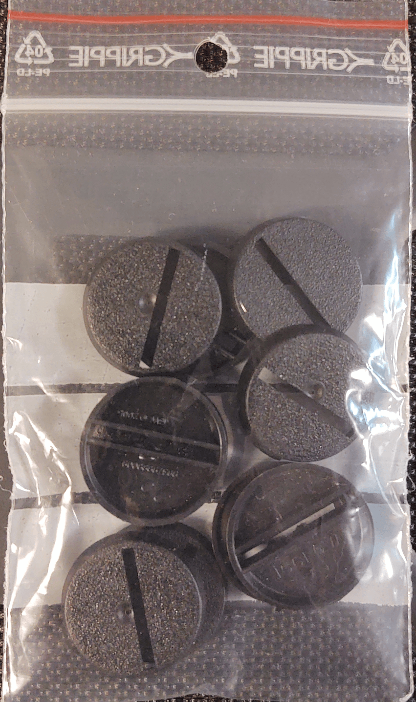 25mm Round Slotta Bases (10 pack) - ZZGames.dk