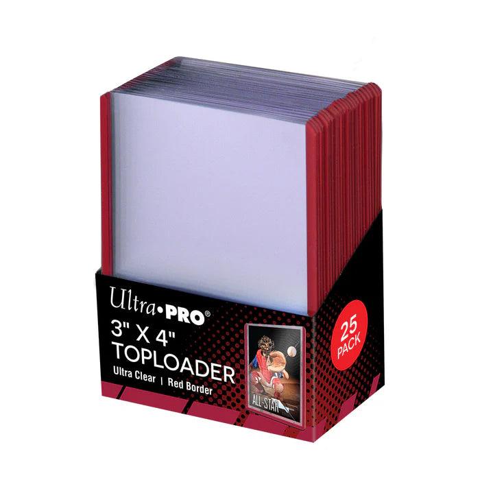 3" X 4" Red Border Toploaders (25 stk) - ZZGames.dk