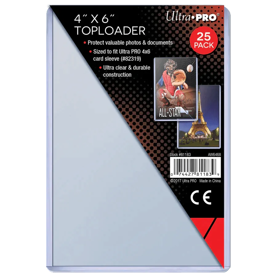 4" X 6" Ultra Pro Toploader (1 stk) - ZZGames.dk