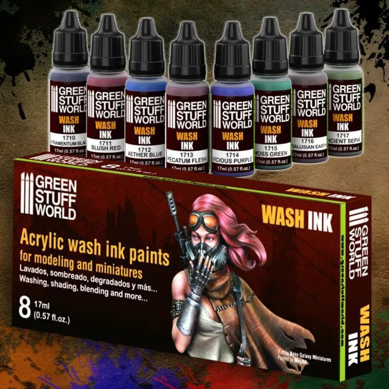 Acrylic Wash Ink Paint Set - ZZGames.dk