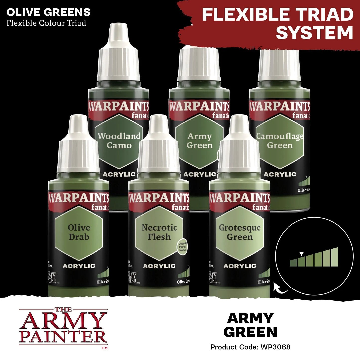 Army Green (Warpaints Fanatic Acrylics) - ZZGames.dk