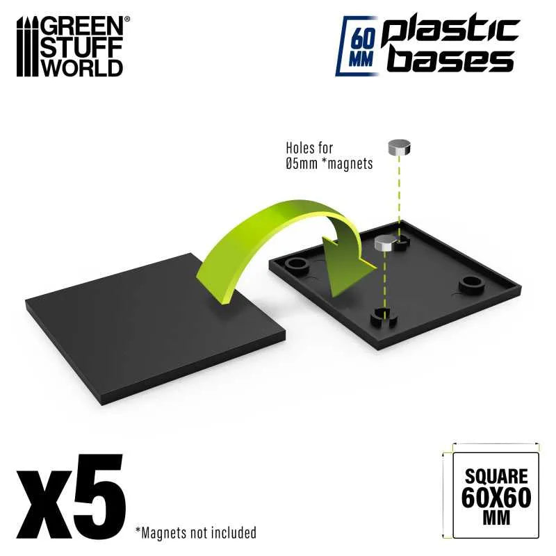 
                  
                    Plastic Bases - Square 60x60mm x5
                  
                