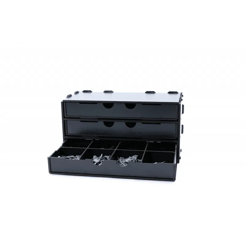 
                  
                    Black Paint Rack: Cabinet with 3 Long Drawers - ZZGames.dk
                  
                