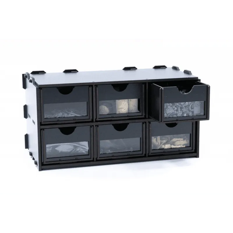 
                  
                    Black Paint Rack: Cabinet with 6 Drawers - ZZGames.dk
                  
                