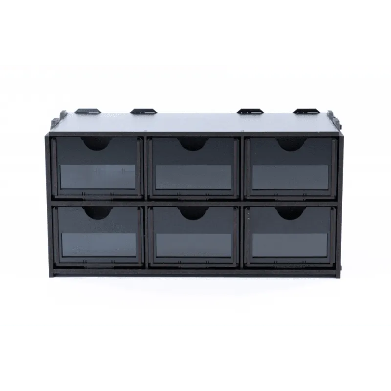 
                  
                    Black Paint Rack: Cabinet with 6 Drawers - ZZGames.dk
                  
                