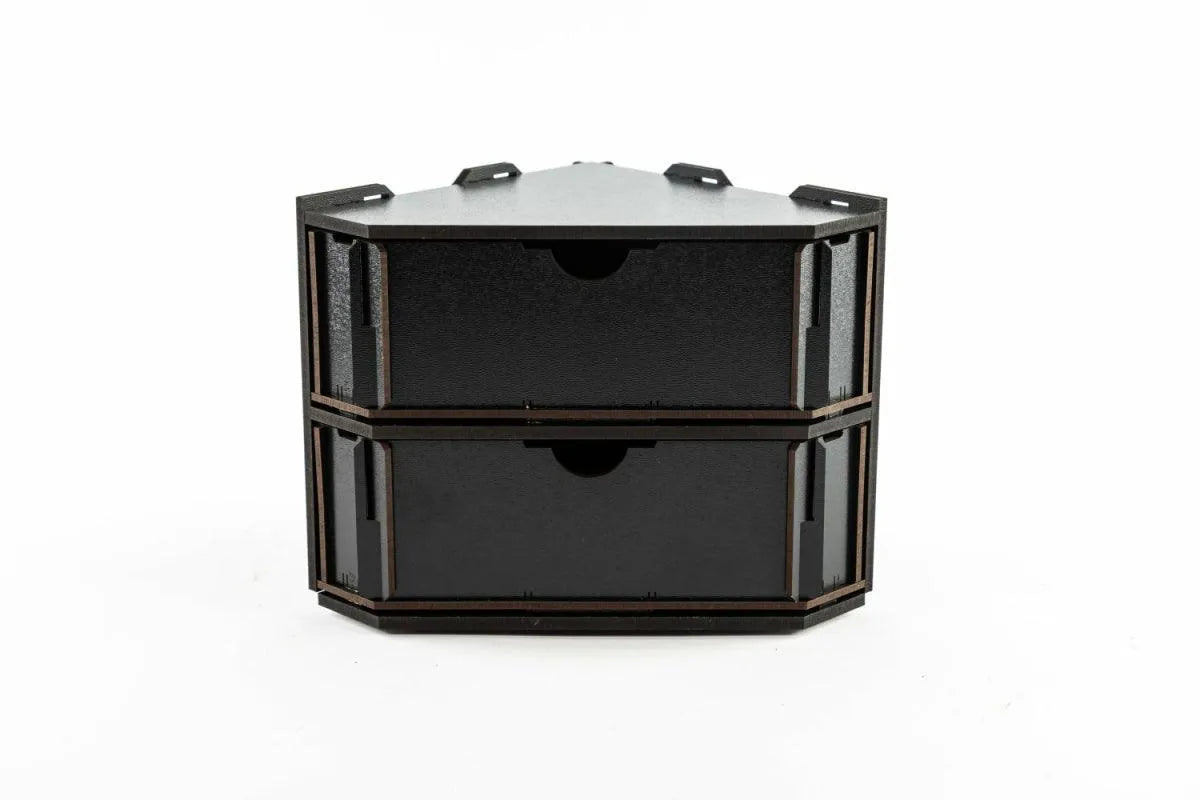 
                  
                    Black Paint Rack: End Piece with 2 Drawers - ZZGames.dk
                  
                