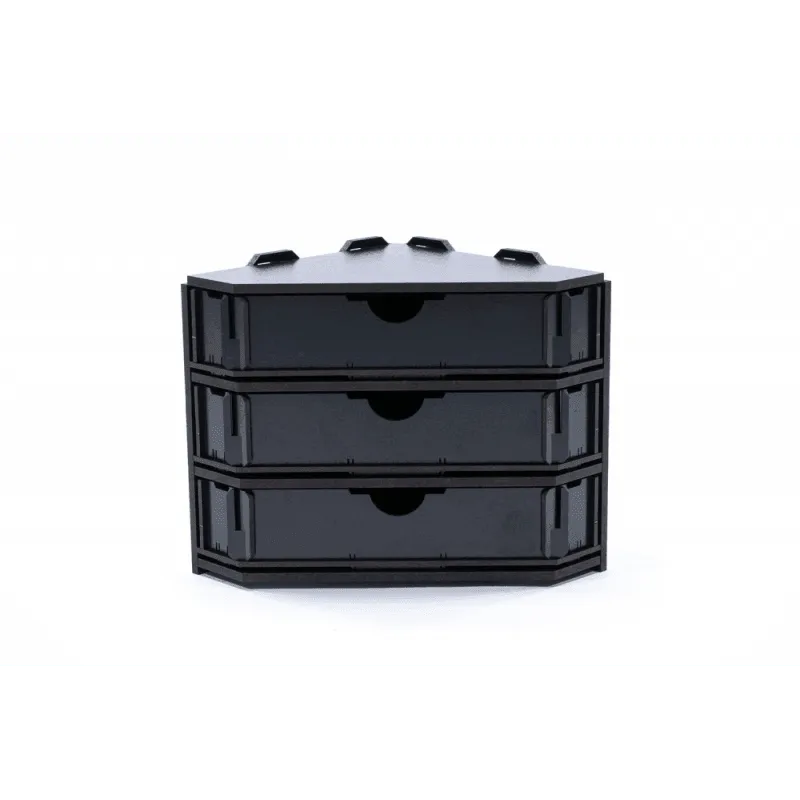 
                  
                    Black Paint Rack: End Piece with Drawers - ZZGames.dk
                  
                