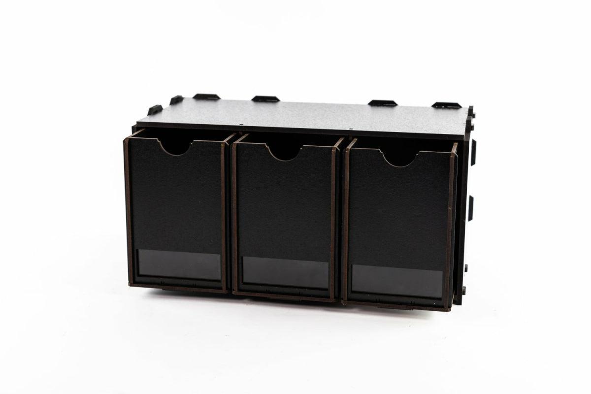 Black Paint Rack: Piece with 3 High Drawers - ZZGames.dk