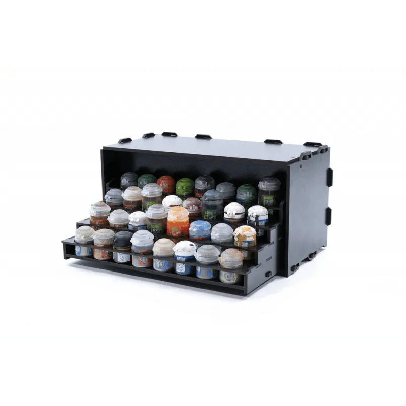 Black Paint Rack: Pull-out Paint Shelf (Citadel) - ZZGames.dk