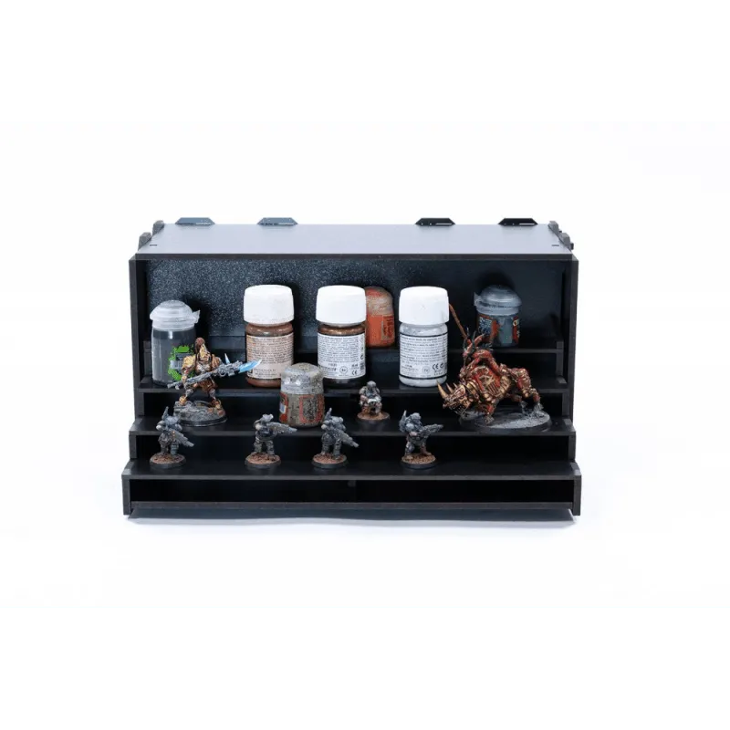 Black Paint Rack: Pull-out Paint Shelf (Grandstand) - ZZGames.dk