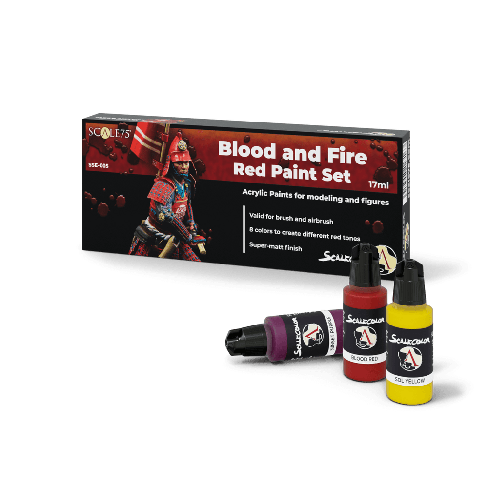 Blood And Fire Red Paint Set (8x17ml) - ZZGames.dk