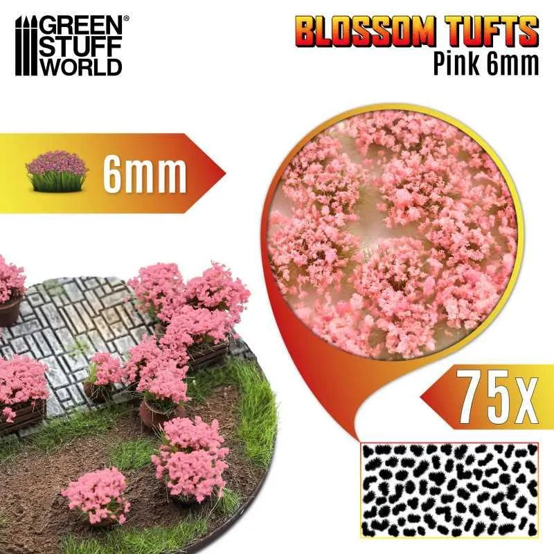 Blossom TUFTs 6mm - PINK FLOWERS x75 - ZZGames.dk