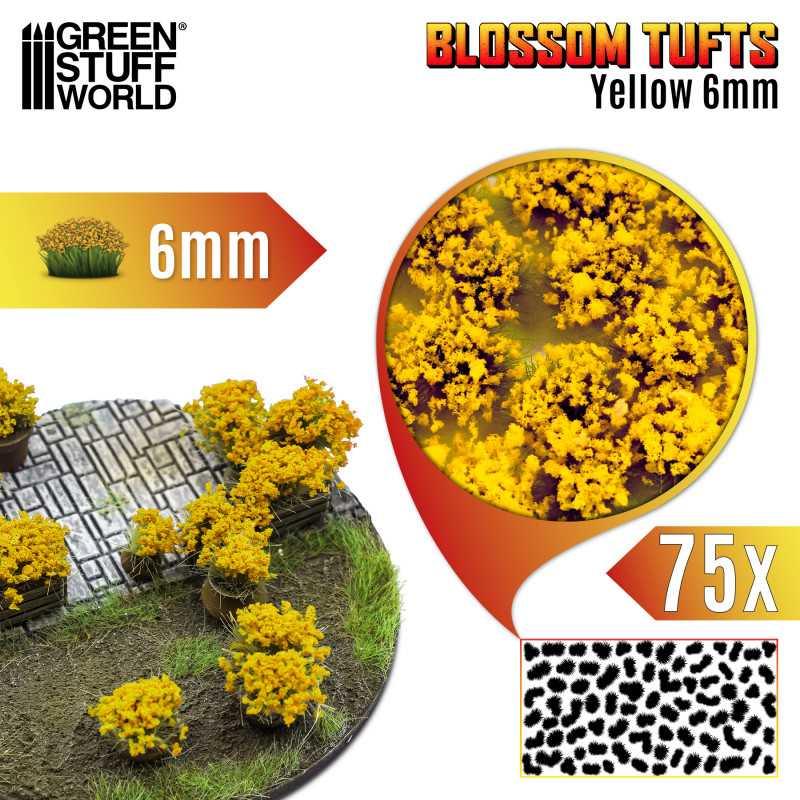 Blossom TUFTs 6mm - YELLOW FLOWERS x75 - ZZGames.dk