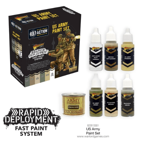 Bolt Action US Paint Set - ZZGames.dk