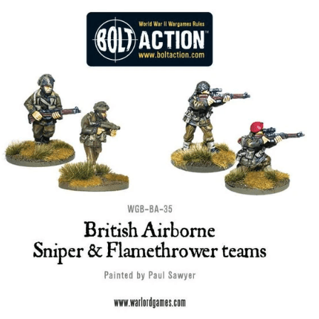 British Airborne Flamethrower and sniper teams - ZZGames.dk