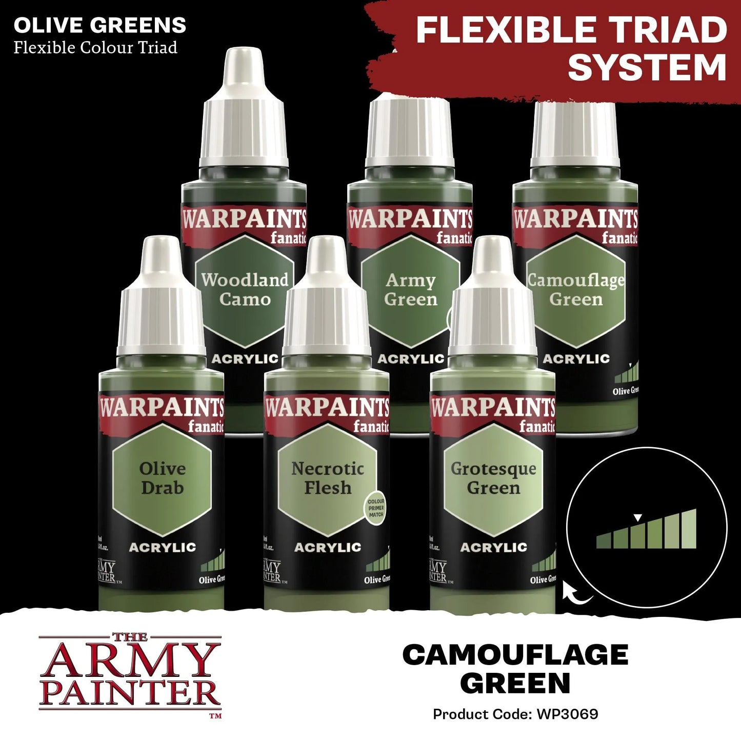 Camouflage Green (Warpaints Fanatic Acrylics) - ZZGames.dk