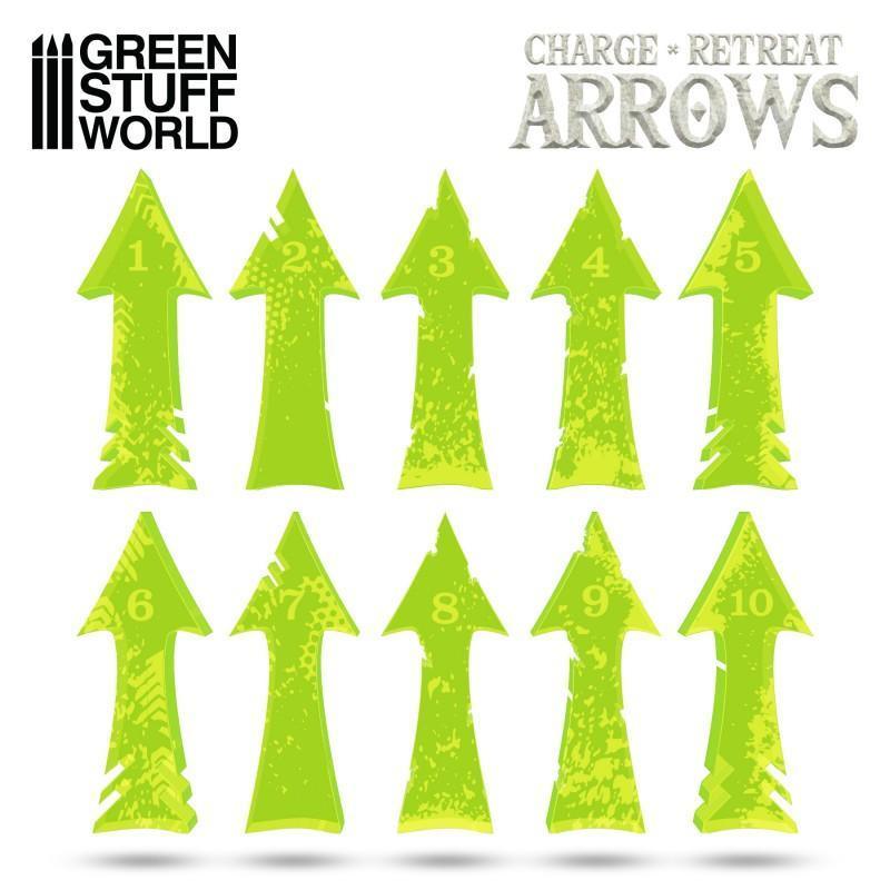 Charge and Retreat Arrows - Fluor Yellow-green - ZZGames.dk