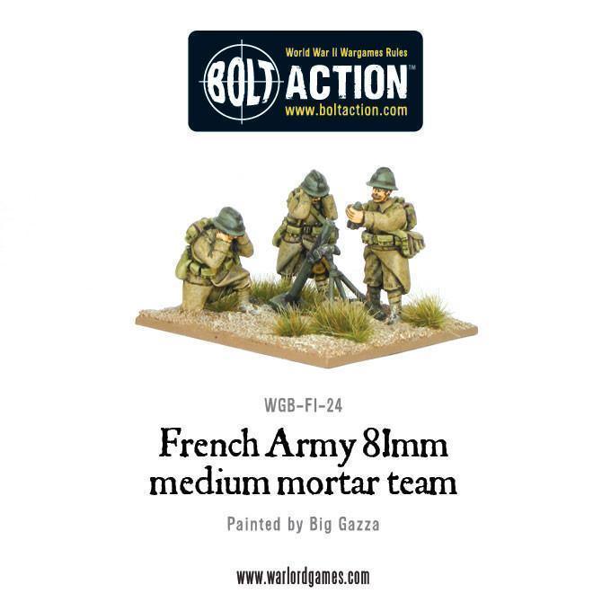 Early War French 81mm Mortar Team - Early War French 81mm Mortar Team - ZZGames.dk