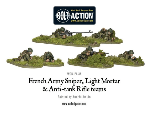 Early War French Sniper, Light Mortar & AT Rifle Teams - ZZGames.dk