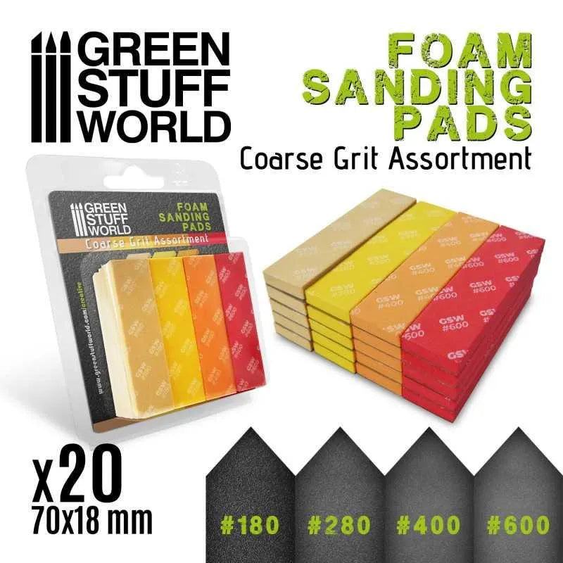 Foam Sanding Pads - COARSE GRIT ASSORTMENT x20 - ZZGames.dk