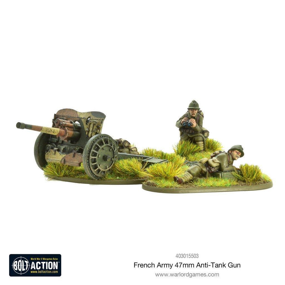 French Army 47mm Medium Anti-Tank Gun - ZZGames.dk