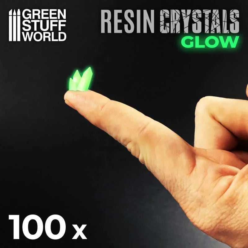 
                  
                    Resin Crystals - Small GREEN GLOW x100
                  
                