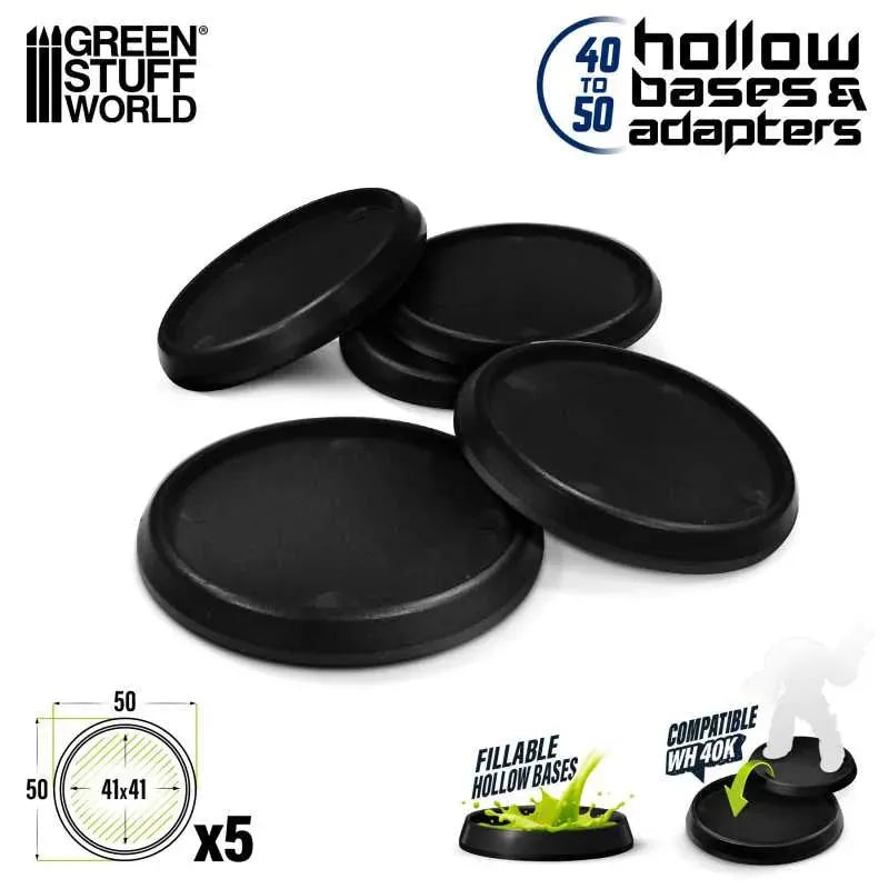 
                  
                    Hollow Plastic Bases - Round 50mm x5
                  
                