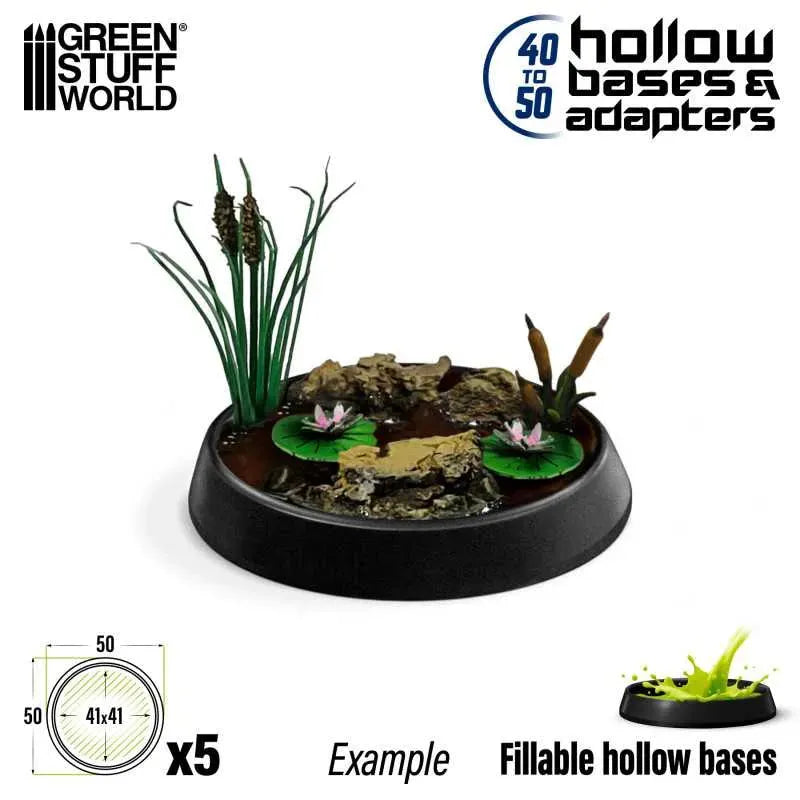 
                  
                    Hollow Plastic Bases - Round 50mm x5
                  
                