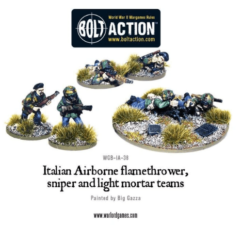 Italian Airborne flamethrower, sniper and light mortar teams - ZZGames.dk