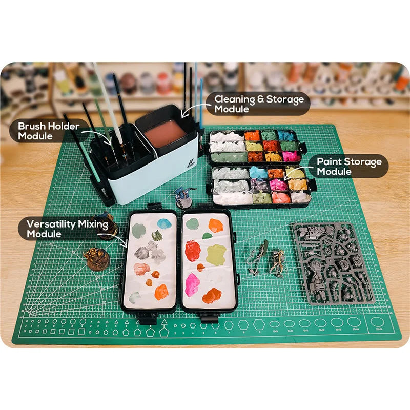 
                  
                    All in One Modular Box Standard Set Wet Palette Edition (Green/Black)
                  
                