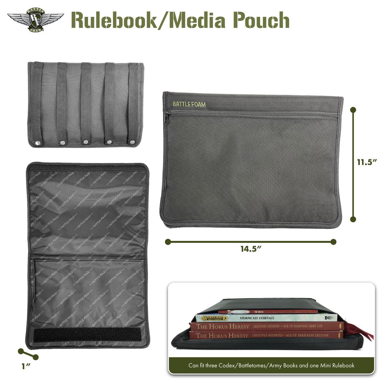 Large Rulebook/Media Pouch P.A.C.K. Molle Accessory (Black) - ZZGames.dk