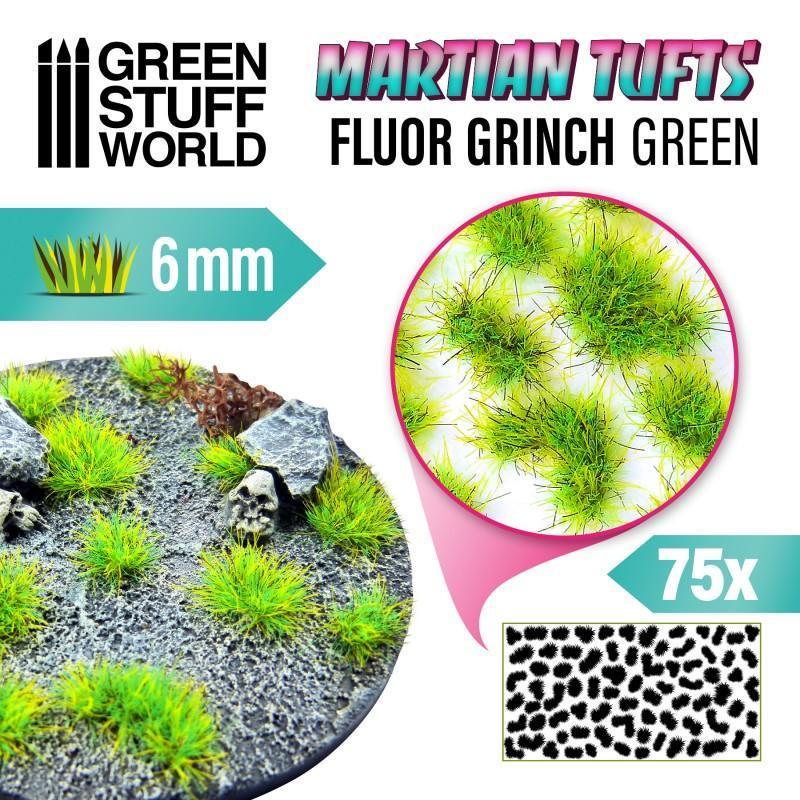 Martian Fluor Tufts 6mm - FLUOR GRINCH GREEN x75 - ZZGames.dk