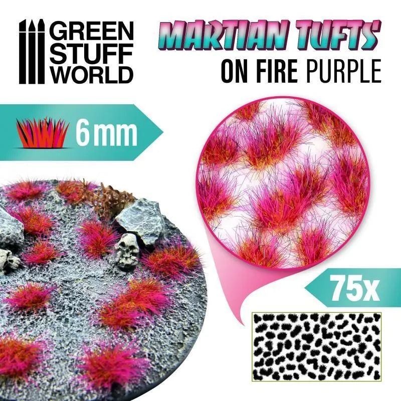 Martian Fluor Tufts 6mm - ON FIRE PURPLE x75 - ZZGames.dk