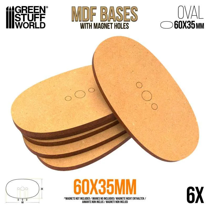 
                  
                    MDF Bases - Oval 60x35mm x6
                  
                