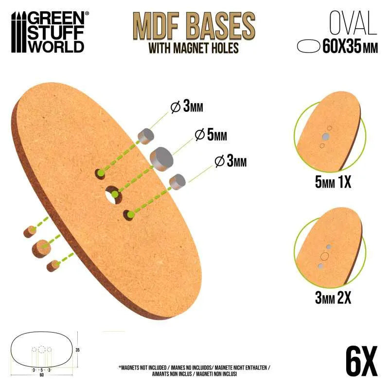 
                  
                    MDF Bases - Oval 60x35mm x6
                  
                