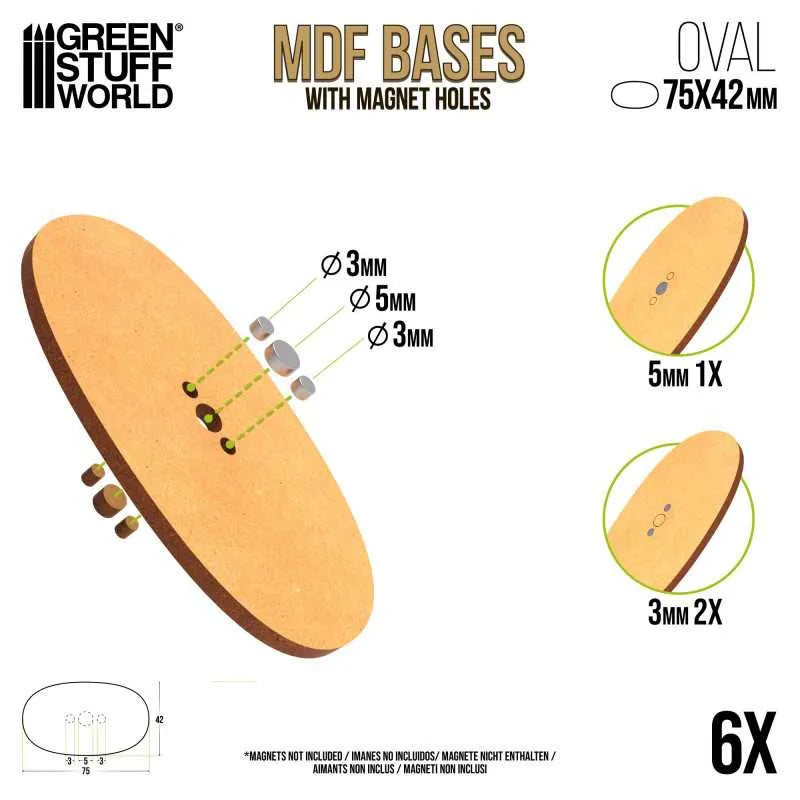 
                  
                    MDF Bases - Oval 75x42mm x6
                  
                