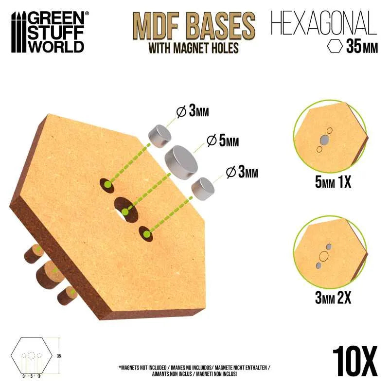 
                  
                    MDF Bases - Hexagonal 35mm x10
                  
                