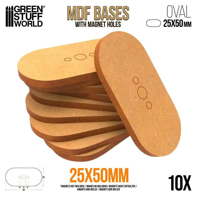 
                  
                    MDF Bases - Oval Pill 25x50mm x10
                  
                