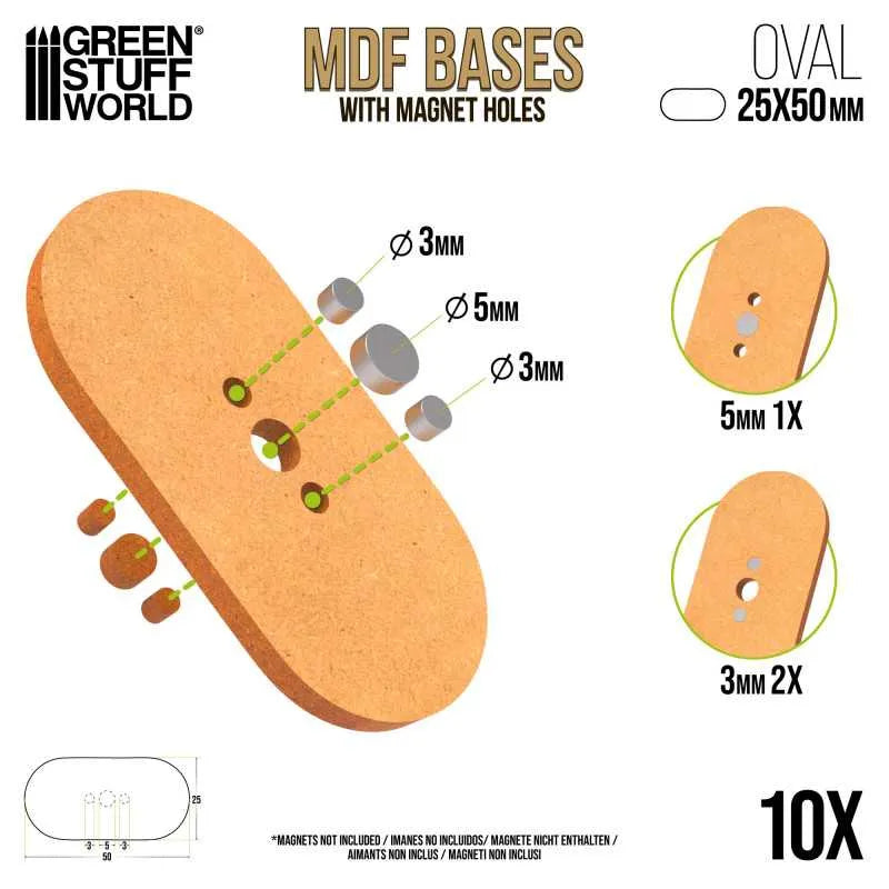 
                  
                    MDF Bases - Oval Pill 25x50mm x10
                  
                