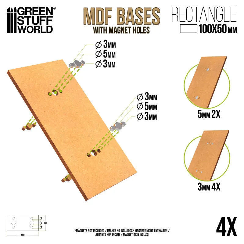 
                  
                    MDF Bases - Rectangle 100x50mm x4
                  
                