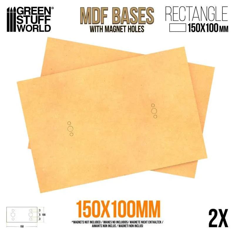 MDF Bases - Rectangular 100x150mm x2