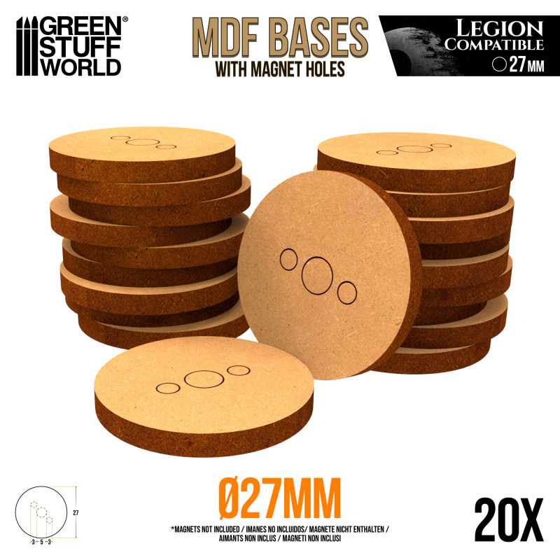 
                  
                    MDF Bases - Round 27mm (Legion) x20
                  
                