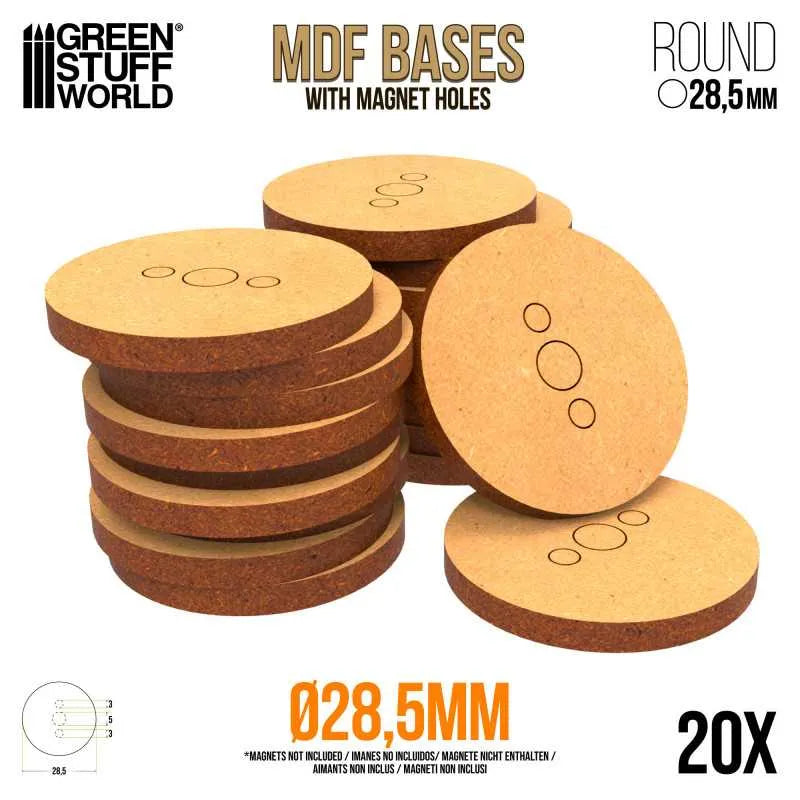 MDF Bases - Round 28,5mm x20