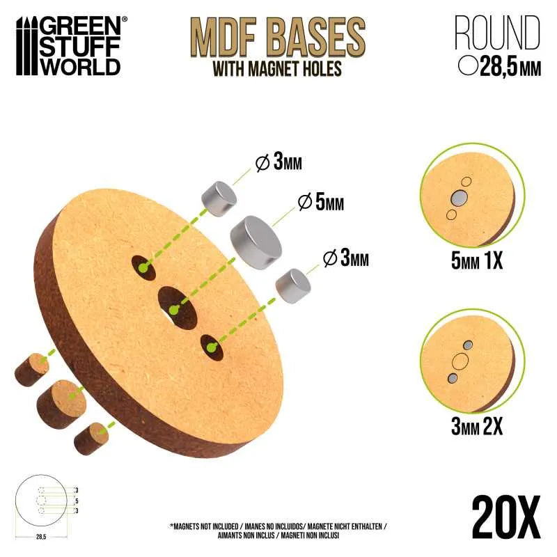 
                  
                    MDF Bases - Round 28,5mm x20
                  
                