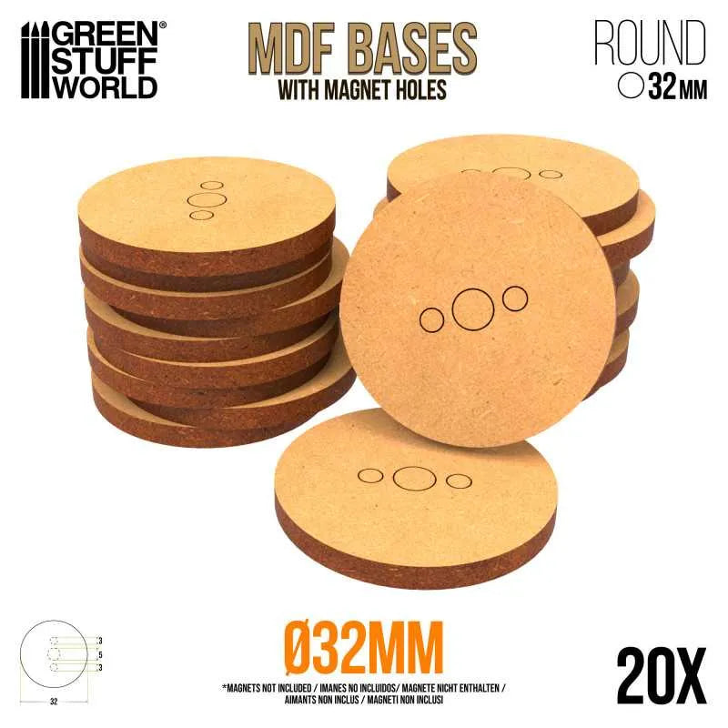 MDF Bases - Round 32mm x20