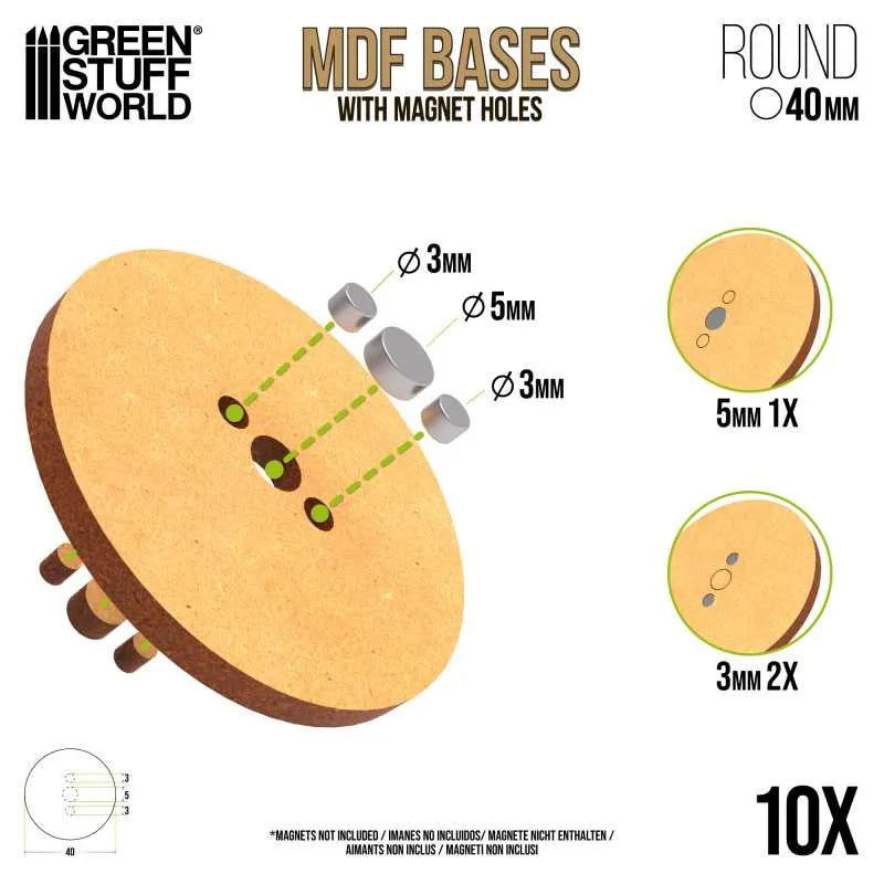 
                  
                    MDF Bases - Round 40mm x10
                  
                