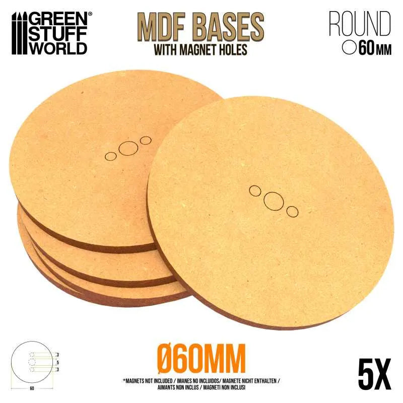 
                  
                    MDF Bases - Round 60mm x5
                  
                