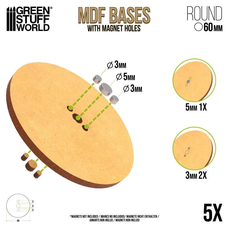 
                  
                    MDF Bases - Round 60mm x5
                  
                